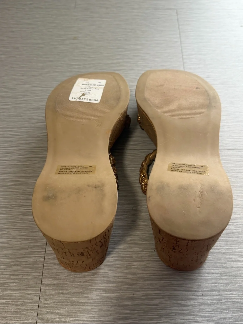 Steve Madden Danya-In Gold Wedges Size 9 NWOB